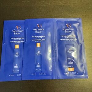 Augustinus Bader The Rich Shampoo & Conditioner Sample 10 ml .33 oz Each NEW X2